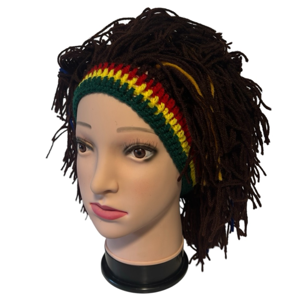 Hat Handmade Elastic Party Reggae Dreadlock Skullies Unisex Jamaica Rasta Wig